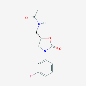 molecular formula C12H13FN2O3 B143861 (S)-N-[[3-(3-Fluorophenyl)-2-oxo-5-oxazolidinyl]methyl]acetamide CAS No. 139071-79-7