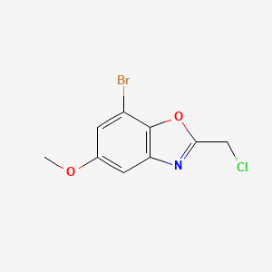 molecular formula C9H7BrClNO2 B1438610 7-溴-2-(氯甲基)-5-甲氧基-1,3-苯并恶唑 CAS No. 1092352-84-5