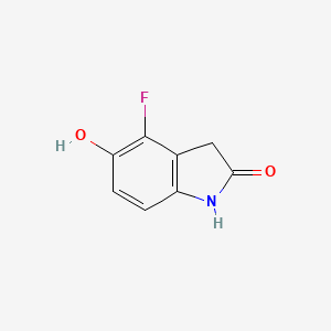 molecular formula C8H6FNO2 B1438611 4-Fluoro-5-hydroxyindolin-2-one CAS No. 948553-68-2