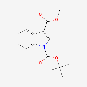 molecular formula C15H17NO4 B1438616 1-叔丁基-3-甲基-1H-吲哚-1,3-二羧酸酯 CAS No. 338760-26-2