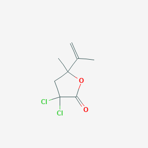 B14386214 3,3-Dichloro-5-methyl-5-(prop-1-en-2-yl)oxolan-2-one CAS No. 89630-76-2