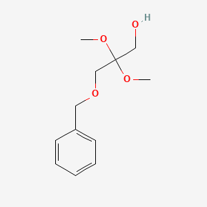 molecular formula C12H18O4 B1438623 3-Benzyloxy-2,2-dimethoxy-propan-1-ol CAS No. 40166-30-1