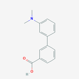 molecular formula C15H15NO2 B1438625 3'-(Dimethylamino)biphenyl-3-carboxylic acid CAS No. 1181320-54-6