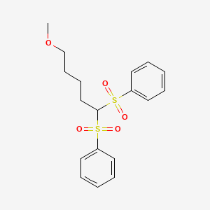 1,1'-[(5-Methoxypentane-1,1-diyl)disulfonyl]dibenzene