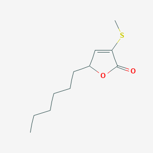 5-Hexyl-3-(methylsulfanyl)furan-2(5H)-one