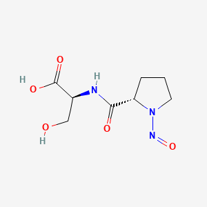 molecular formula C8H13N3O5 B14386309 L-Serine, N-(1-nitroso-L-prolyl)- CAS No. 88476-99-7