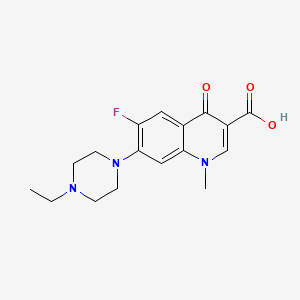 molecular formula C17H20FN3O3 B1438636 7-(4-Ethylpiperazin-1-yl)-6-fluoro-1-methyl-4-oxo-1,4-dihydroquinoline-3-carboxylic acid CAS No. 1291486-74-2