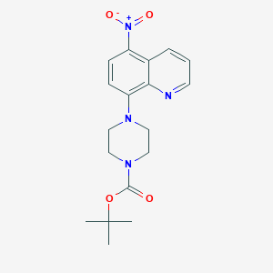 molecular formula C18H22N4O4 B1438650 tert-Butyl 4-(5-nitroquinolin-8-yl)piperazine-1-carboxylate CAS No. 1133115-74-8