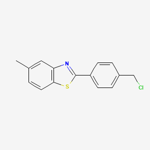 molecular formula C15H12ClNS B1438655 2-[4-(Chloromethyl)phenyl]-5-methyl-1,3-benzothiazole CAS No. 1095493-96-1