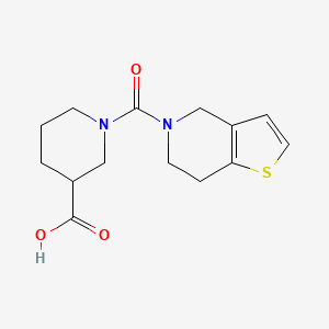 molecular formula C14H18N2O3S B1438658 1-{4H,5H,6H,7H-thieno[3,2-c]pyridine-5-carbonyl}piperidine-3-carboxylic acid CAS No. 1096943-94-0