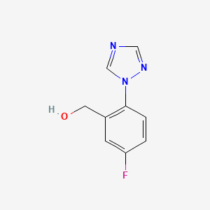 molecular formula C9H8FN3O B1438665 [5-氟-2-(1H-1,2,4-三唑-1-基)苯基]甲醇 CAS No. 1096329-29-1