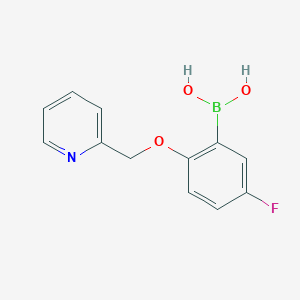 molecular formula C12H11BFNO3 B1438676 [5-Fluoro-2-(pyridin-2-ylmethoxy)phenyl]boronic acid CAS No. 1313760-54-1
