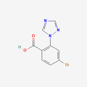 molecular formula C9H6BrN3O2 B1438680 4-bromo-2-(1H-1,2,4-triazol-1-yl)benzoic acid CAS No. 1099687-28-1
