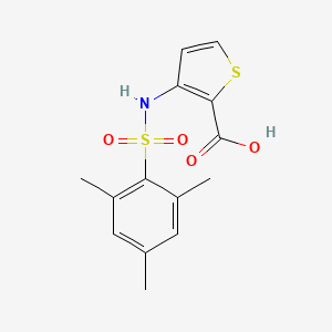 molecular formula C14H15NO4S2 B1438691 3-(2,4,6-Trimethylbenzenesulfonamido)thiophene-2-carboxylic acid CAS No. 1153238-91-5