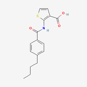 molecular formula C16H17NO3S B1438696 2-(4-Butylbenzamido)thiophene-3-carboxylic acid CAS No. 1098375-06-4