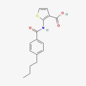 molecular formula C16H17NO3S B1438696 2-(4-丁基苯甲酰胺基)噻吩-3-羧酸 CAS No. 1098375-06-4