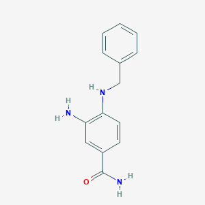 molecular formula C14H15N3O B1438698 3-Amino-4-(benzylamino)benzamide CAS No. 66315-41-1