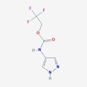 molecular formula C6H6F3N3O2 B1438717 2,2,2-三氟乙基 N-(1H-吡唑-4-基)氨基甲酸酯 CAS No. 1154595-78-4