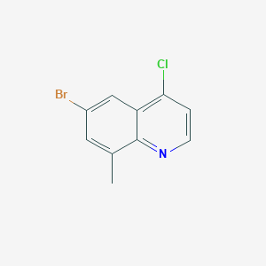 molecular formula C10H7BrClN B1438718 6-Bromo-4-chloro-8-methylquinoline CAS No. 1086062-90-9