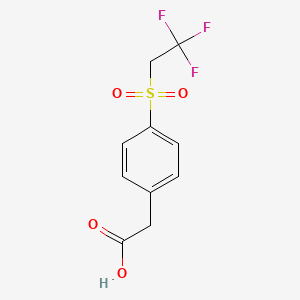 molecular formula C10H9F3O4S B1438726 2-[4-(2,2,2-Trifluoroethanesulfonyl)phenyl]acetic acid CAS No. 1153070-21-3