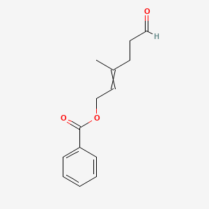 3-Methyl-6-oxohex-2-en-1-yl benzoate