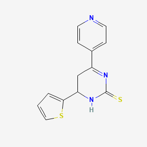 4-(Pyridin-4-yl)-6-(thiophen-2-yl)-5,6-dihydropyrimidine-2(1H)-thione