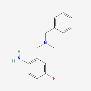 molecular formula C15H17FN2 B1438734 2-{[Benzyl(methyl)amino]methyl}-4-fluoroaniline CAS No. 1154287-33-8