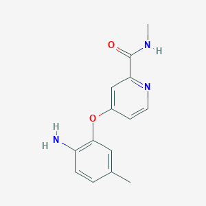 molecular formula C14H15N3O2 B1438742 4-(2-氨基-5-甲基苯氧基)-N-甲基吡啶-2-甲酰胺 CAS No. 1153328-34-7