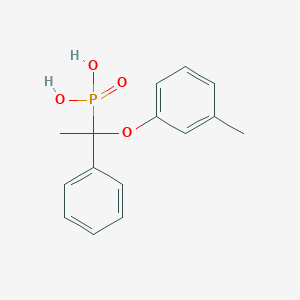 [1-(3-Methylphenoxy)-1-phenylethyl]phosphonic acid