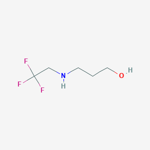 molecular formula C5H10F3NO B1438754 3-[(2,2,2-Trifluoroethyl)amino]propan-1-ol CAS No. 767629-92-5