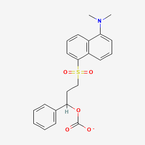 3-[5-(Dimethylamino)naphthalene-1-sulfonyl]-1-phenylpropyl carbonate