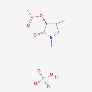 perchloric acid;[(3R)-1,4,4-trimethyl-2-oxopyrrolidin-3-yl] acetate