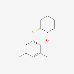 molecular formula C14H18OS B14387649 2-[(3,5-Dimethylphenyl)sulfanyl]cyclohexan-1-one CAS No. 89816-87-5