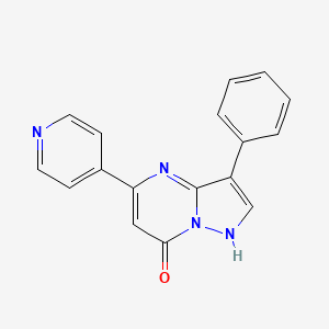 3-Phenyl-5-(pyridin-4-yl)pyrazolo[1,5-a]pyrimidin-7(1H)-one