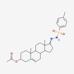 B14387776 17-[2-(4-Methylbenzene-1-sulfonyl)hydrazinylidene]androst-5-en-3-yl acetate CAS No. 89359-48-8