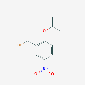 molecular formula C10H12BrNO3 B1438779 2-(Bromomethyl)-4-nitro-1-(propan-2-yloxy)benzene CAS No. 1154944-02-1