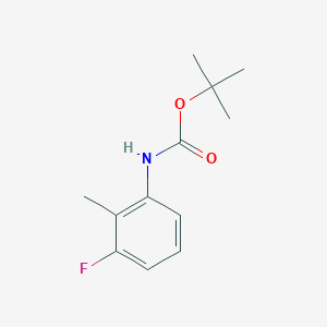 molecular formula C12H16FNO2 B143878 tert-Butyl (3-fluoro-2-methylphenyl)carbamate CAS No. 129822-38-4
