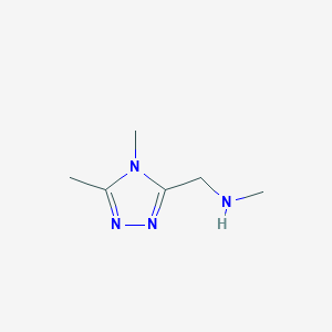 molecular formula C6H12N4 B1438785 [(二甲基-4H-1,2,4-三唑-3-基)甲基](甲基)胺 CAS No. 1156034-79-5