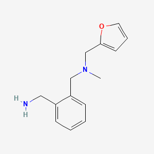 molecular formula C14H18N2O B1438786 (2-{[(呋喃-2-基甲基)(甲基)氨基]甲基}苯基)甲胺 CAS No. 1155480-87-7