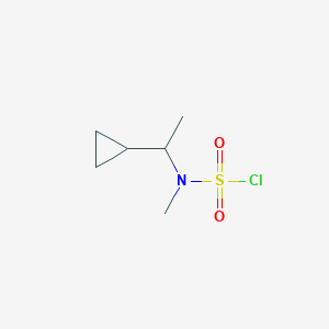 molecular formula C6H12ClNO2S B1438790 N-(1-环丙基乙基)-N-甲基磺酰氯 CAS No. 1155156-49-2