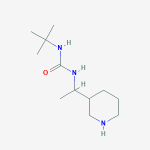 molecular formula C12H25N3O B1438793 3-叔丁基-1-[1-(哌啶-3-基)乙基]脲 CAS No. 1156126-27-0