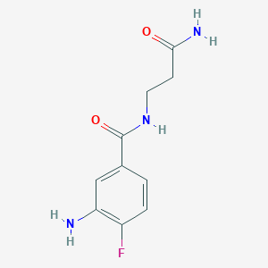 B1438797 3-[(3-Amino-4-fluorophenyl)formamido]propanamide CAS No. 1157000-92-4