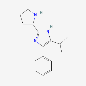molecular formula C16H21N3 B1438799 4-苯基-5-(丙烷-2-基)-2-(吡咯烷-2-基)-1H-咪唑 CAS No. 1153105-13-5