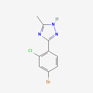 B1438801 3-(4-bromo-2-chlorophenyl)-5-methyl-1H-1,2,4-triazole CAS No. 1157455-94-1