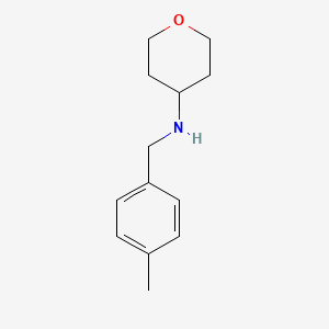molecular formula C13H19NO B1438805 N-[(4-甲基苯基)甲基]氧杂-4-胺 CAS No. 1154887-64-5