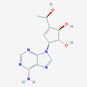 molecular formula C12H15N5O3 B143881 (2r,5r)-5-(6-Amino-9h-purin-9-yl)-3-[(1r)-1-hydroxyethyl]cyclopent-3-ene-1,2-diol CAS No. 138571-54-7