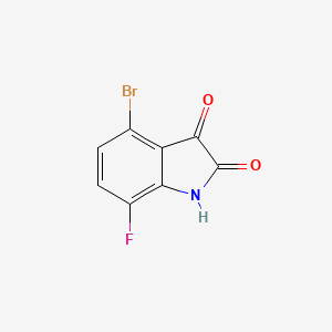 molecular formula C8H3BrFNO2 B1438817 4-溴-7-氟吲哚-2,3-二酮 CAS No. 1153535-26-2
