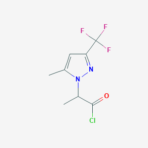 molecular formula C8H8ClF3N2O B1438823 2-(5-甲基-3-三氟甲基-吡唑-1-基)-丙酰氯 CAS No. 1171649-27-6