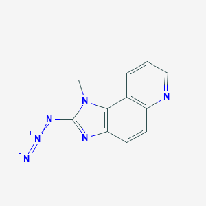 molecular formula C11H8N6 B143885 2-Azido-1-methylimidazo-(4,5-f)quinoline CAS No. 125372-28-3
