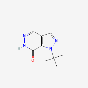 molecular formula C10H14N4O B1438860 1-叔丁基-4-甲基-1,6-二氢-7H-吡唑并[3,4-d]嘧啶-7-酮 CAS No. 1105196-44-8
